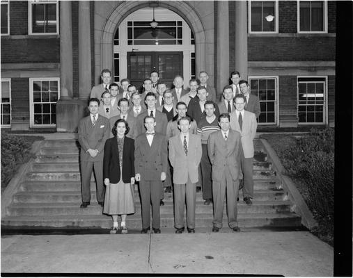 Sigma Pi Sigma-National Physics in front of Pence Hall