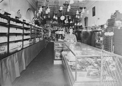 An image of Ben Charles Ingels, Senior (father of Margaret Ingels) in a shop located in Danville, Kentucky