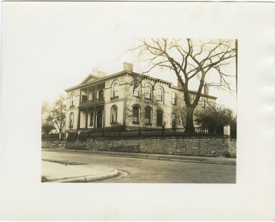 The Rothier House in Covington, Kentucky used as a way station for the Underground Railroad; written on back: 