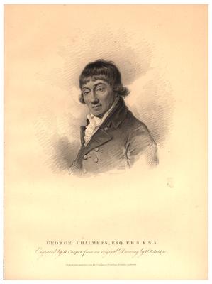 Portrait of George Chalmers, historian, dated March 8, 1813