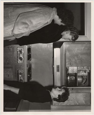 Home Economics students in a kitchen