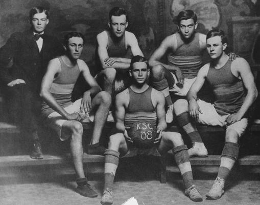 Unidentified member of the 1908 basketball team