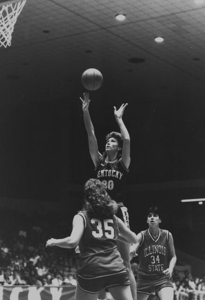 Melanie Warren, Owensboro, KY, starting center for the 1986 Lady Kats women's basketball team