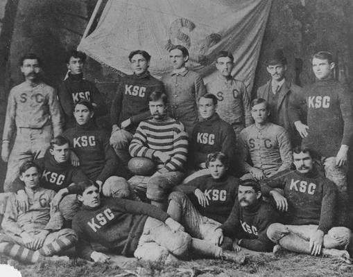 Unidentified members of the 1893 Kentucky State College football team; photo appears in the 1901 Kentuckian, page 39 and the May 9, 1965 Lexington Herald-Leader