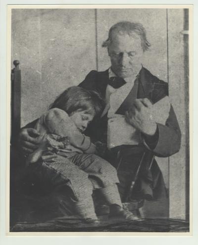 Dr. Robert Peter and son Alfred Meredith Peter; Peter was professor of Chemistry and Experimental Philosophy, 1866 - 1887; Photo given to President Frank L. McVey by George D. Karsner, faculty member