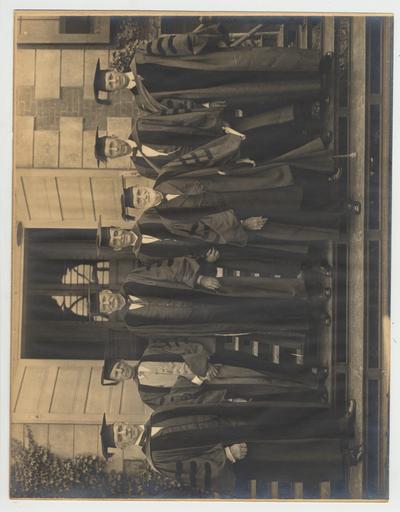 President Patterson (with crutch), President Henry Barker (tallest in back)