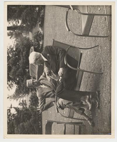 James Graham, on right, former Dean of the College of Engineering 1935 - 1957, Dean Emeritus 1957 - 1960