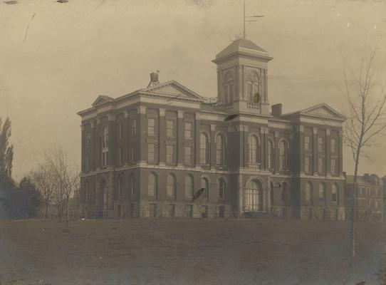 Administration Building, top of cupola removed in 1897, dating the photo to 1897-1903; received August 18, 1948 from Dr. Funkhouser's office