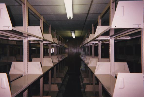 Administration Building fire, May 15, 2001; records returned from Munters Corp. Recovery company at the temporary housing at Upper and Pine Streets