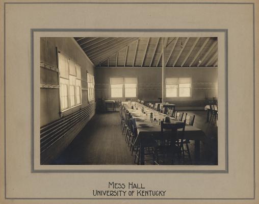 View of the Mess Hall inside Barker Hall, later used as a women's gym