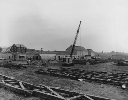 Preparation for fabricated houses. Photographer: W. E. Sutherland