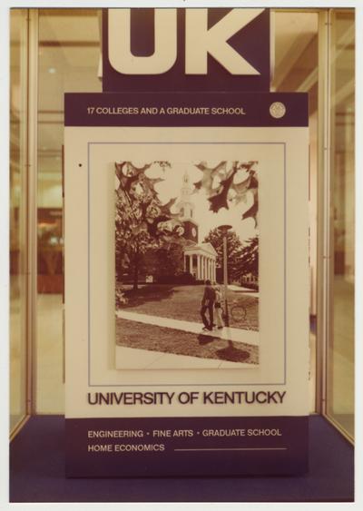 University of Kentucky display at the Bluegrass Airport in 1976-77