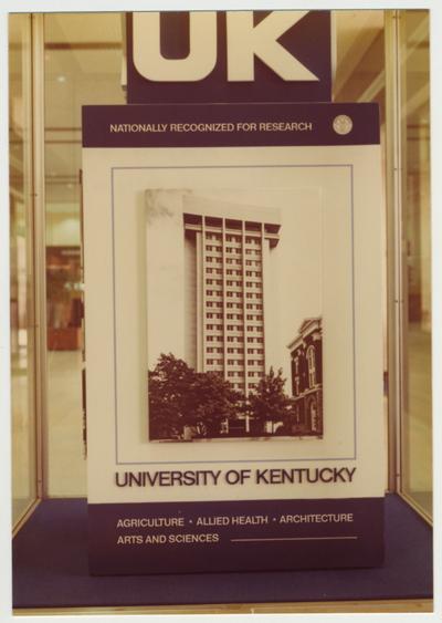 University of Kentucky display at the Bluegrass Airport in 1976-77