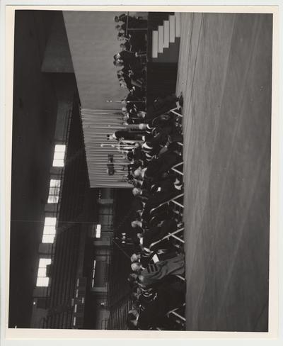 Ceremonies for president Frank Dickey's inauguration in Memorial Coliseum