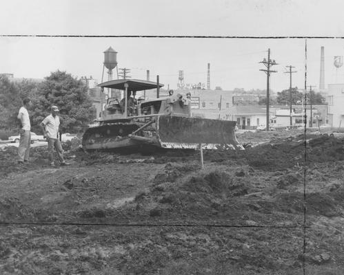 Construction of Holmes Hall began on June 27, 1956, a woman's dormitory which was named after Sarah B. Holmes and dedicated on May 25, 1958. Received July 31, 1956 from Public Relations