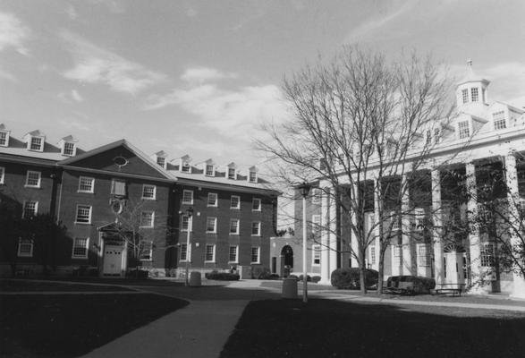 Kinkead Hall, shown here, was the last men's dormitory to be released by the Army