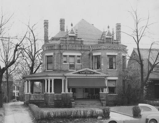 The front of the Alpha Sigma Pi house