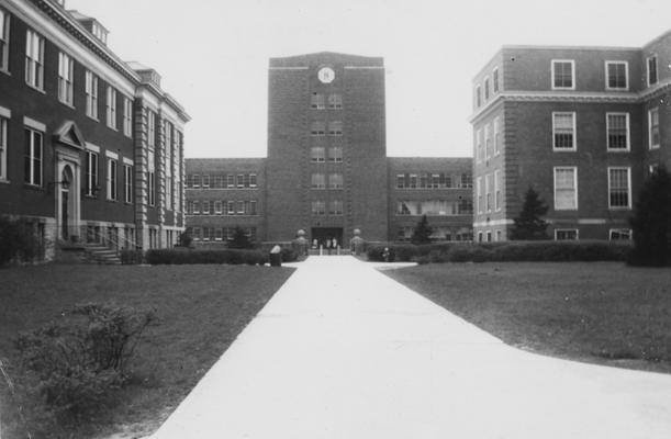 Funkhouser Building, centered in photograph. The Funkhouser building was built in 1940 and named after William D. Funkhouser