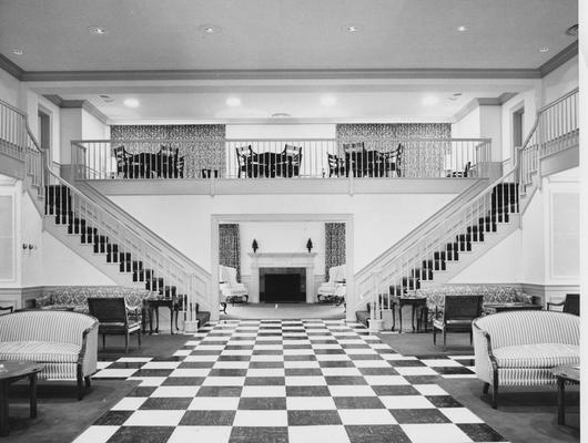 Interior view of the Alumni House. The Helen G. King Alumni House was dedicated on October 26, 1963 and named after Helen G. King. Photographer: R. R. Rodney Boyce and Associates