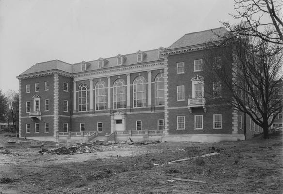 Front of Margaret I. King Library under construction