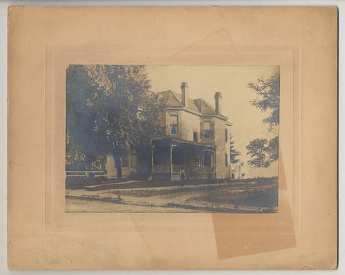 The front of James White's house on the corner of Maxwell Street and Harrison Avenue