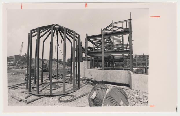 The cupola of William T. Young Library during construction