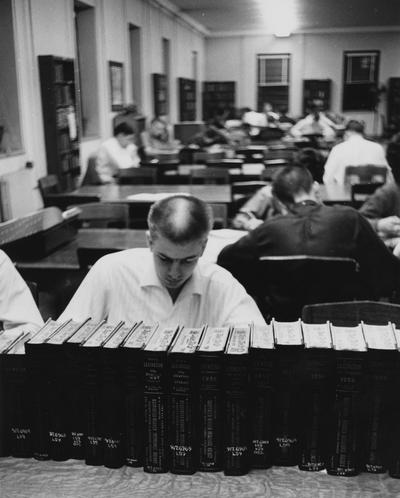 Students studying in the Reserve Room