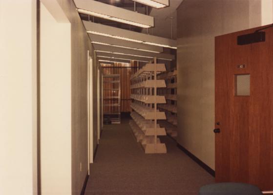 A color photo of room 110, the Special Collections Department, after the renovation. Photographer: Terry Warth