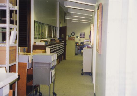 A color photo of room 110, the Special Collections Department, after the renovation. Photographer: Terry Warth