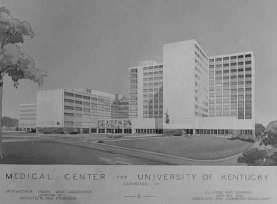 Architectural drawing of Medical Center at the University of Kentucky