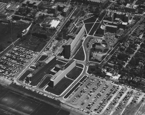 Aerial view of Medical Center and UK campus. Photographer: Ohio State University