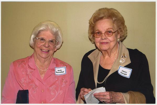 Betty Rosenthal and Eloise Sturgill are at a ceremony for the reopening of the Main Building