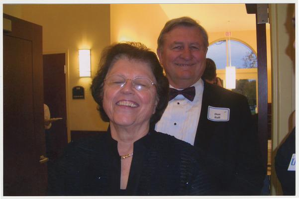 Mira Ball (Board of Trustees member) and Don Ball (former Kentucky Legislator) are at a ceremony for the reopening of the Main Building