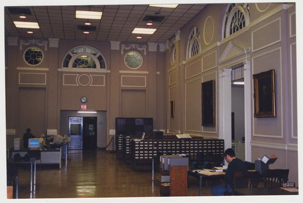 An interior view of the Great Hall in the M. I. King Special Collections' Research Room