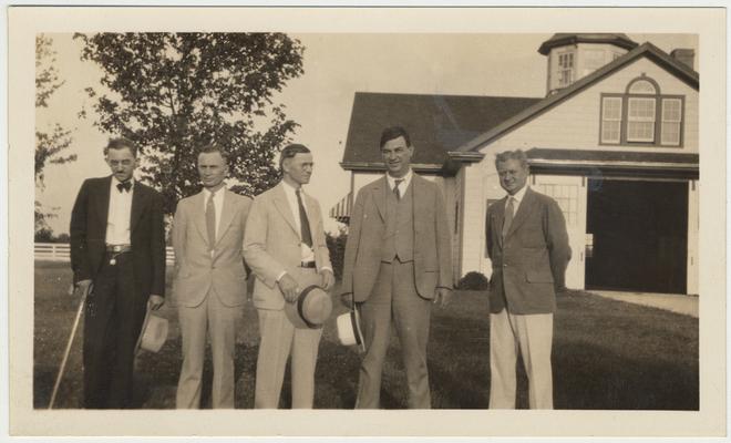 Charles Swift Parrish (second from right) and four other members of the Class of 1907 are at a reunion in 1932