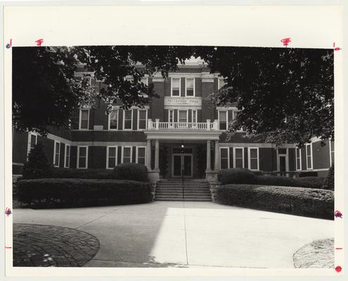 The entrance to Patterson Hall