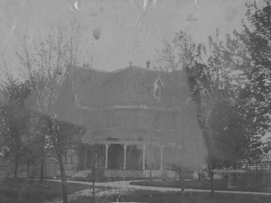 President James K. Patterson's House. This house was destroyed in 1967. This photograph was donated by T. W. Scholtz