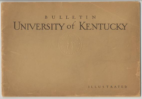 Bulletin University of Kentucky; December 1916, Number 12, Volume VIII