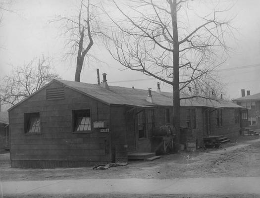 Barracks for women, building number three; currently the site of Holmes Hall. Photographer: W. E. Sutherland. Received April 20, 1967 from Public Relations