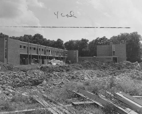 Construction of Shawneetown Apartments. Received June 19, 1957 from Public Relations