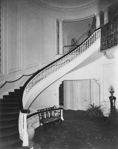 Left half of the front room in Spindletop Hall