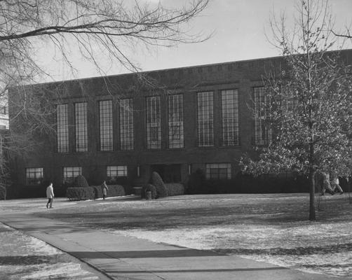 Front of Student Union in winter