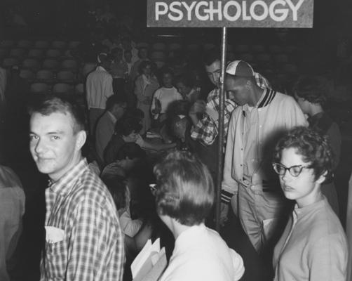 Registration--Boy in the beanie is Joe Micilicanage. Received September of 1957 from Public Relations