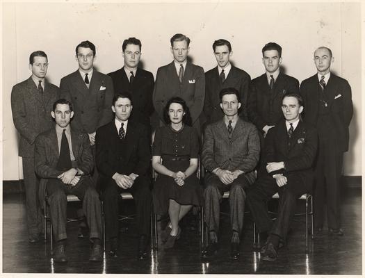 Beta Gamma Sigma- Commerce honorary Fraternity. This image appears on page 131 in the 1941 Kentuckian. Photographer: Lafayette Studio