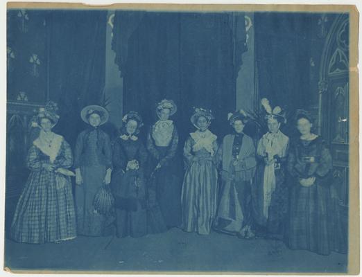 Old Maids Convention for Philosophian Society; Mame Neal, Beatrice Terry, Frances Butler, Margaret I. King, Martha White, Randa Spears, and Mary Willa Bowden; these women called themselves old maids. Received November 23, 1953 from Mrs. L. K. Fraukel