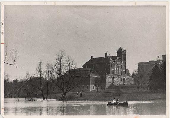 Boating on the lake beside Barker Hall was popular in the early part of the century
