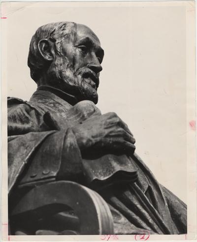 Augustus Lukeman's statue of James K. Patterson is dedicated; It remained at its original site near the Administration Building and the Carnegie Library for thirty - four years until it was moved to its present location, west of the Patterson Office Tower
