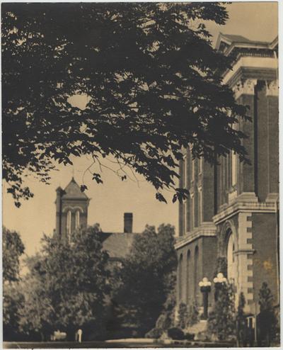A picture of the Administration Building; Photographer: W. Brooks Hamilton, the Associate Professor of Hygiene and Public Health at the University of Kentucky