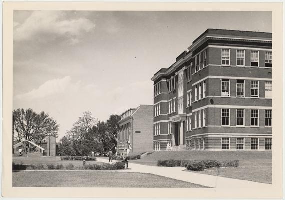 From left to right: Lafferty Hall, Margaret I. King Library, and Pence Hall