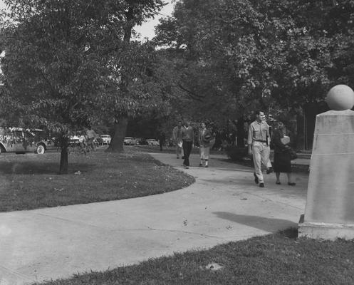 Students walking to class